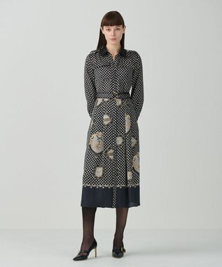 GRACE CONTINENTAL プリントミリタリードレス