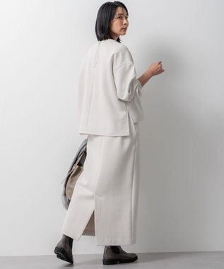 23区 S 【洗える】コンフォートダンボールジャージー スカート ベージュ系