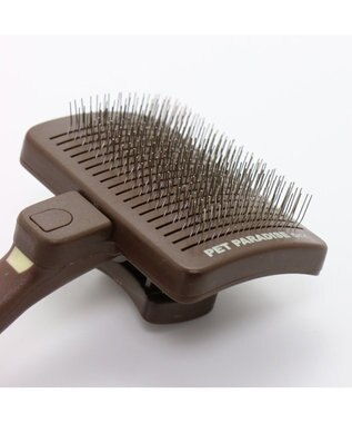 PET PARADISE ペットパラダイス ケア用品 ワンタッチスリッカー 茶系