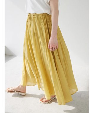 CRAFT STANDARD BOUTIQUE コットンボイルギャザースカート Yellow