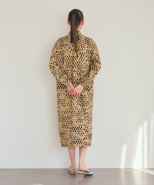 GRACE CONTINENTAL ハーフドットミリタリーワンピース ベージュ