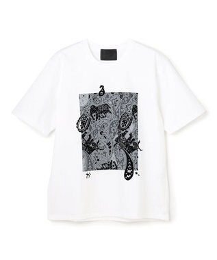 JOSEPH HOMME 【HIGH GRADE LINE】オリエンタルプリント　クルーネックTシャツ ホワイト系