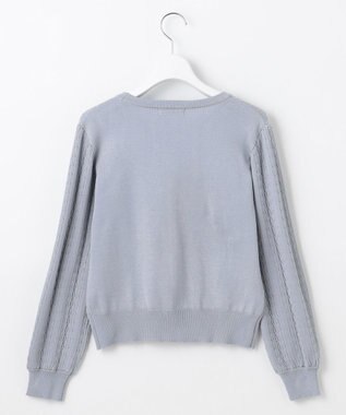 Feroux 【洗える】ビジューボタン カーディガン ブルー系