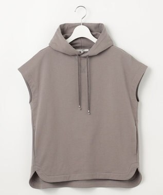 23区 【SLOW/一部店舗限定】コンパクトインレー フレンチスリーブ フーディー グレージュ