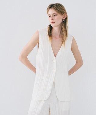 uncrave マシーンプリーツ ジレ