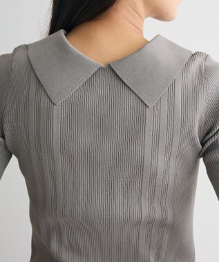 CRAFT STANDARD BOUTIQUE 半袖２ｗａｙリブポロニット Gray