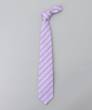 GOTAIRIKU GOTAIRIKU別注【日本製】シルク ネクタイ_ストライプ パープル系1
