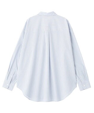 earth music&ecology スタンダードシャツ Stripe Blue