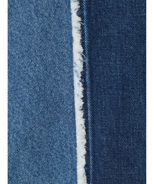 earth music&ecology Ｌｅｅ×ｅ．ｍ．ａ．ｅ　切替デニムフレアパンツ Indigo