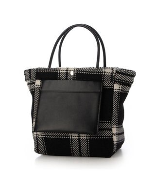 UNBILLION VERYコラボ カシュカシュ cachecache / ウールリバーシブルチェックトートバッグ