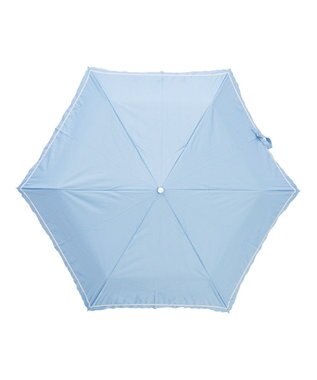 MOONBAT estaa 晴雨兼用 折りたたみ傘 ストライプ 日傘 遮光 遮熱 UV ペールスカイ