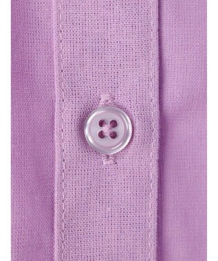 Green Parks 綿麻混レギュラーシャツ Purple