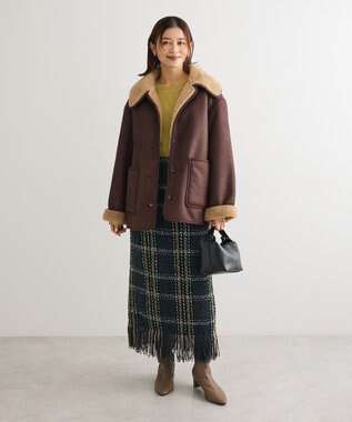 Green Parks ラメライン入りリブニットプルオーバー Green