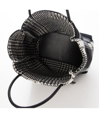 UNBILLION VERYコラボ カシュカシュ cachecache / ウールリバーシブルチェックトートバッグ ブラック