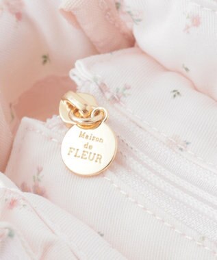 Maison de FLEUR ピンクマニアフラワープリントフリル2Wayトート Pink