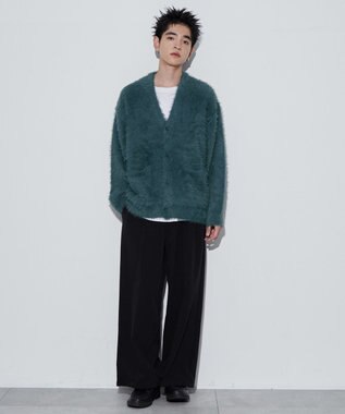 WEGO 【ユニセックス着用ITEM】フェザーカーディガン ブルー