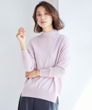 J.PRESS LADIES 【洗える・WEB限定カラーあり】CASHMERE BLEND ハイネック ニット ピンク系