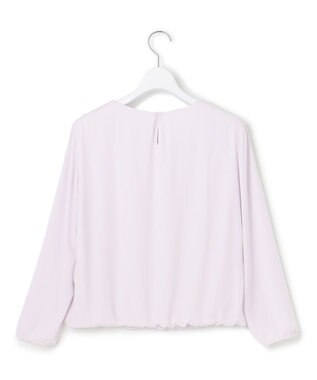 23区 【洗える】シルキーデシン ボールチェーン カットソー ライラック系