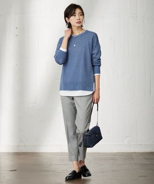 J.PRESS LADIES 【3WAY】 パールコイン 2連 ネックレス シルバー系