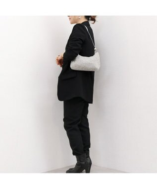 UNBILLION カシュカシュ cachecache / ワンハンドルメタリックビーズバッグ シルバー