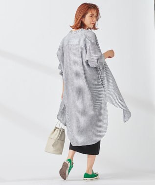 WEB/一部店舗限定】 LIBECO LINEN チュニックシャツ / 23区