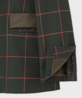 Paul Smith ウィンドウペーン シングルジャケット カーキ