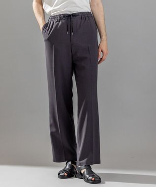 JOSEPH HOMME テクノボイルストレッチ ドロスト付きワイドストレートパンツ / HARRY CONVERTIBLE グレー系