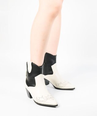 BONTRE 【MIONOTIS/ミオノティス】ショートウェスタンブーツ/40412 ブラック/コンビ