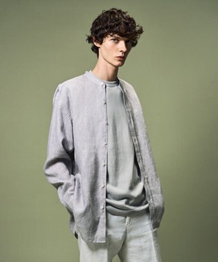 JOSEPH HOMME ファインクレスコクレープ　半袖ニット ライトグレー系