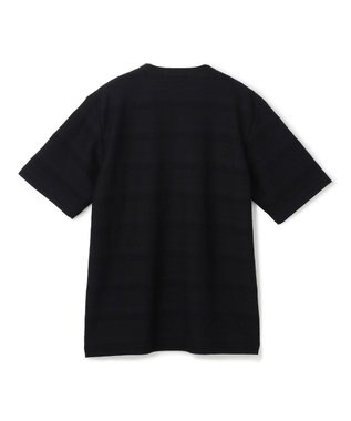 JOSEPH HOMME 【新柄 / 新素材】ジャガードボーダー　クルーネックTシャツ ブラック系