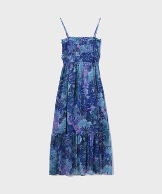 GRACE CONTINENTAL タイダイリーフプリントワンピース ブルー