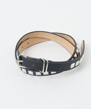 WEGO Lスクエアスタッズ細ベルト ブラック