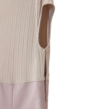 earth music&ecology フロントボタンドッキングワンピース Pink Beige