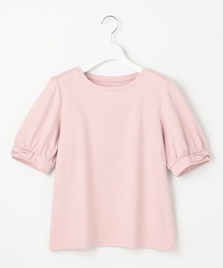 Feroux パフスリーブリボン Tシャツ ピンク系