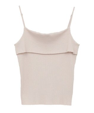 YECCA VECCA 【2点SET】インナーセットレース柄カーディガン Light Beige