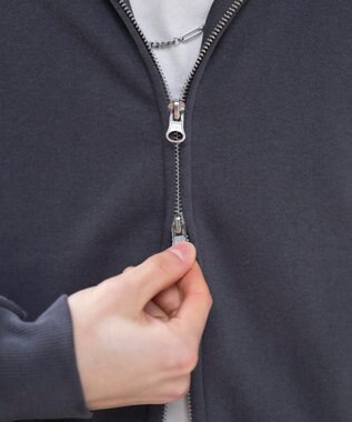 WEGO 【ユニセックス着用ITEM/SMLサイズ展開】ボンディングZIPパーカー ブラック中濃色