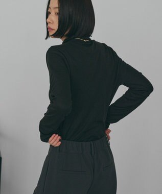 AMERICAN HOLIC シアーテレコタートルネックプルオーバー Black