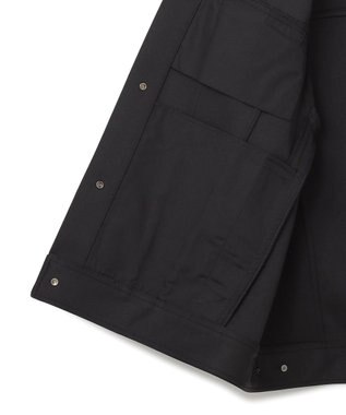 ICB 【洗える】 コンパクトダンボールニット ジャケット ブラック系