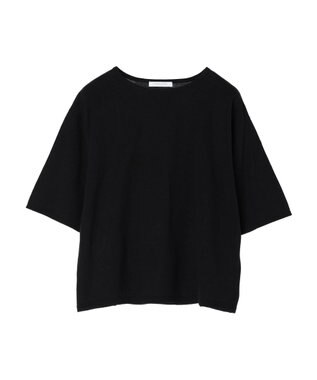 Green Parks 洗える　ニットＴシャツ Black