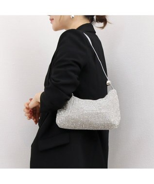 UNBILLION カシュカシュ cachecache / ワンハンドルメタリックビーズバッグ