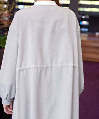 Tiaclasse 【洗える】パフスリーブ着流しコート グレー