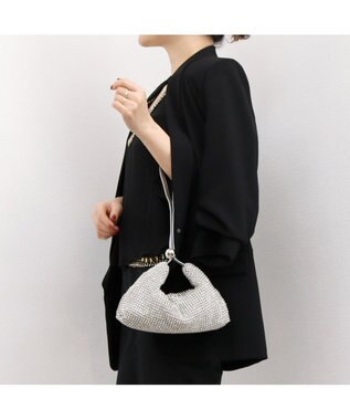 UNBILLION カシュカシュ cachecache / ワンハンドルメタリックビーズバッグ シルバー