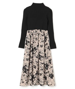 TOCCA 【洗える】CHANDELIER KNIT DRESS ニットドレス ブラック×ベージュ系