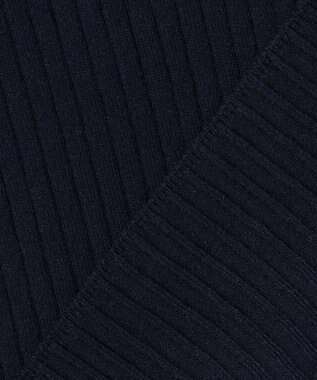 ANY SIS S CICA加工 襟デザイン ニット ネイビー