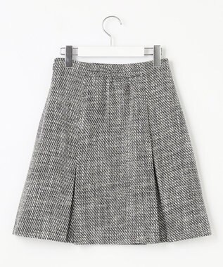 Feroux 【セットアップ対応】ツイードミニ スカート ブラック系2