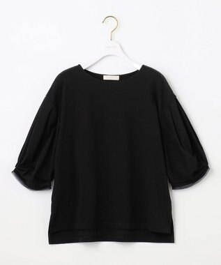 ANY SIS 【接触冷感】360°好印象タックスリーブ カットソー ブラック