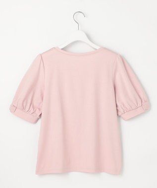 Feroux パフスリーブリボン Tシャツ ピンク系