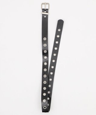 WEGO ハトメベルトカーゴデニムスカパン ブラック