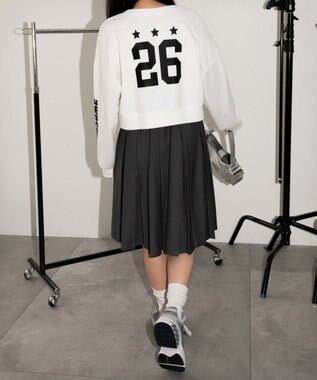 WEGO スターナンバリングショートスウェット ホワイト