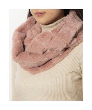 UNBILLION カシュネ cache nez / 畝入りフェイクファースヌード ピンク